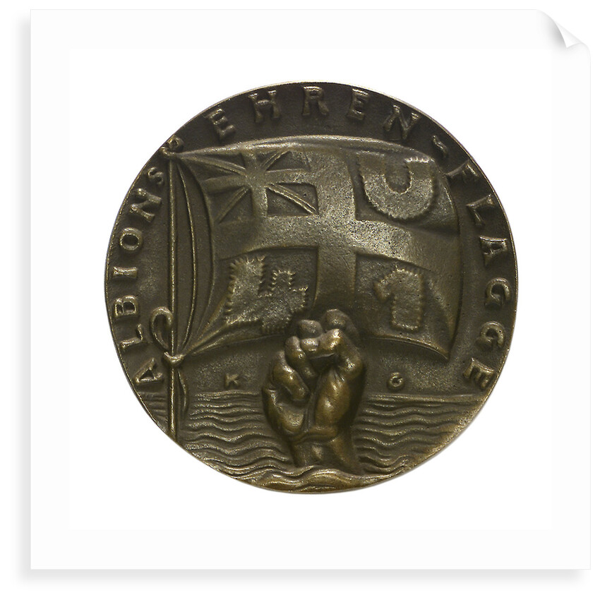 Medal commemorating the sinking of 'U41' by Q-ship 'Baralong', 1915; obverse by Karl Goetz