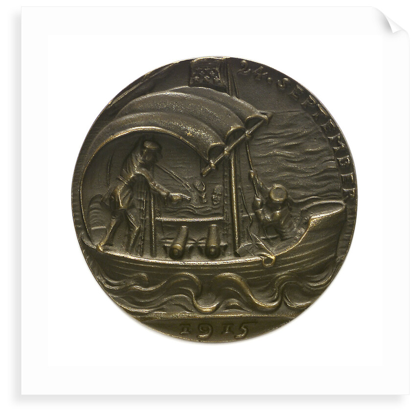 Medal commemorating the sinking of 'U41' by Q-ship 'Baralong', 1915; reverse by Karl Goetz
