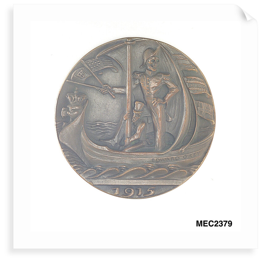 Medal commemorating Sir Edward Grey (1862-1933) and neutral shipping by Karl Goetz