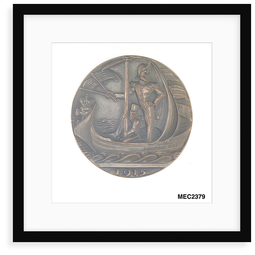 Medal commemorating Sir Edward Grey (1862-1933) and neutral shipping by Karl Goetz