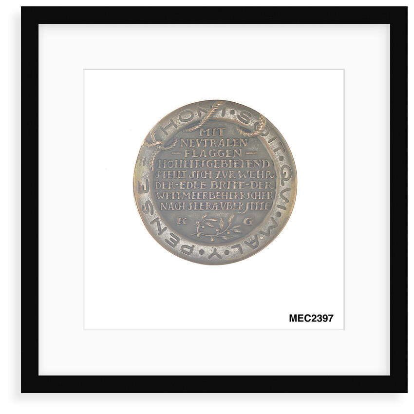 Medal commemorating Sir Edward Grey (1862-1933) and neutral shipping by Karl Goetz