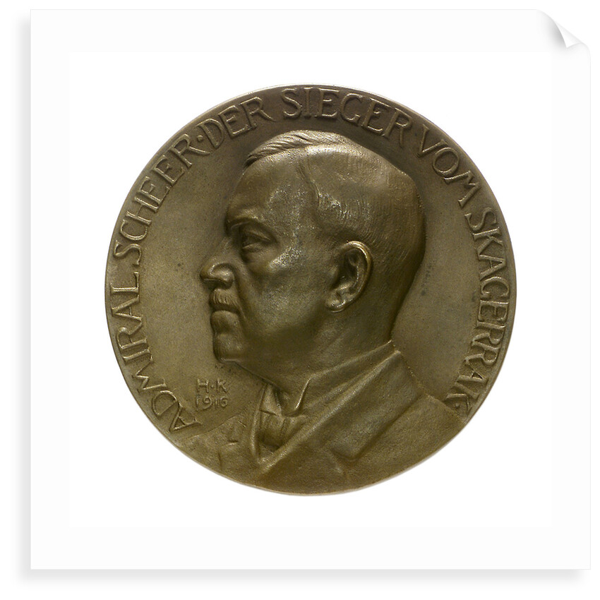 Medal commemorating Admiral Rheinhold von Scheer (1863-1928) and the Battle of Jutland, 1916; obverse by Hugo Kaufmann