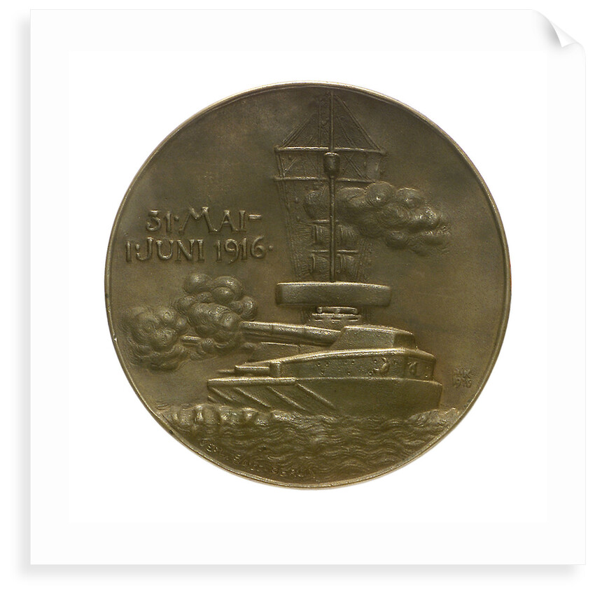 Medal commemorating Admiral Rheinhold von Scheer (1863-1928) and the Battle of Jutland, 1916; reverse by Hugo Kaufmann