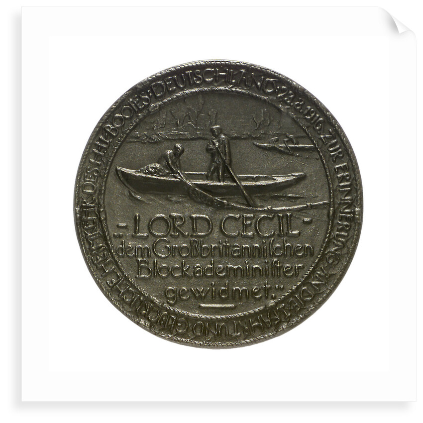Medal commemorating the return of the submarine 'Deutschland', 1916; reverse by E. Zehle