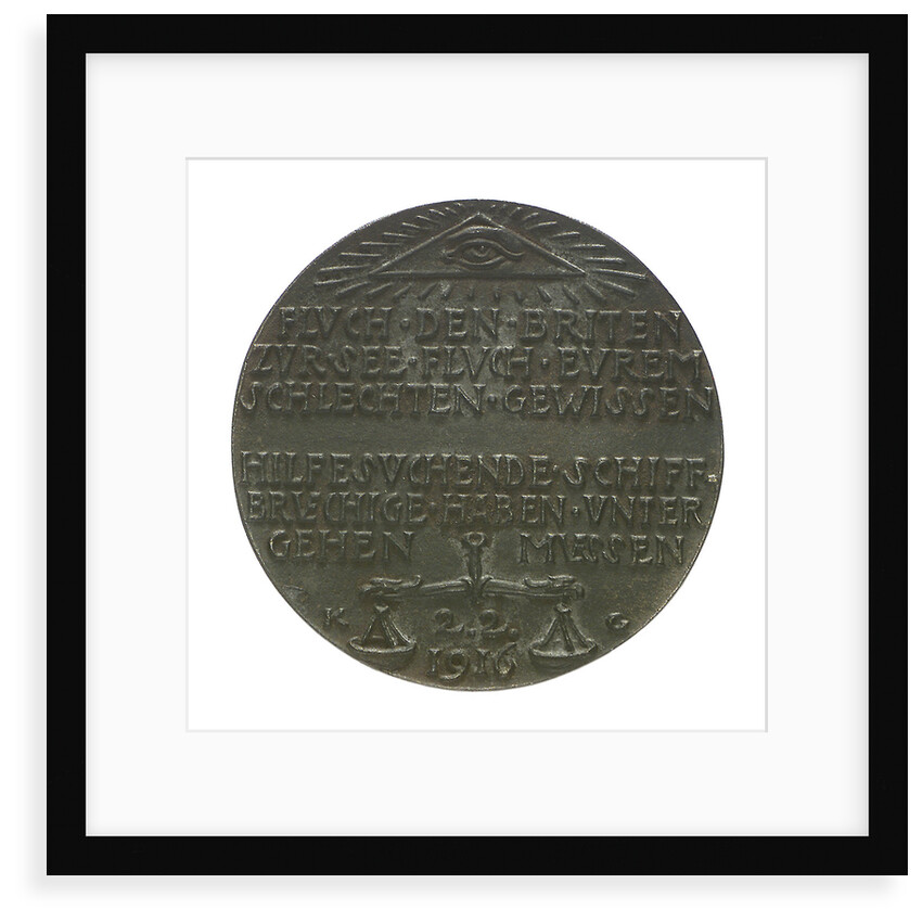 Medal commemorating the loss of the airship 'L19', 1916; reverse by Karl Goetz