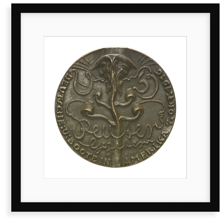 Medal commemorating German submarines off America; obverse by Karl Goetz