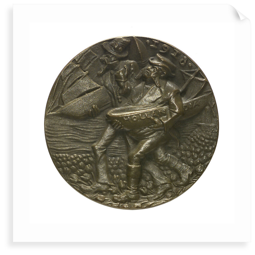 Medal commemorating Dutch trade restrictions during the First World War; reverse by Karl Goetz
