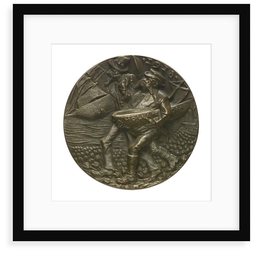 Medal commemorating Dutch trade restrictions during the First World War; reverse by Karl Goetz