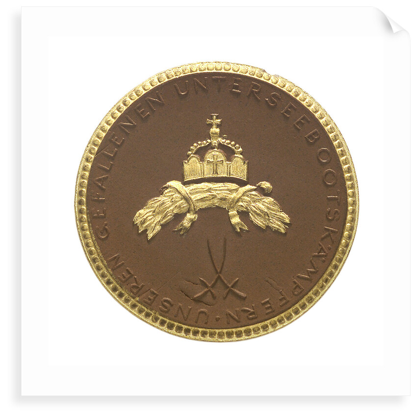 Medal commemorating a submarine officer's memorial; obverse by unknown
