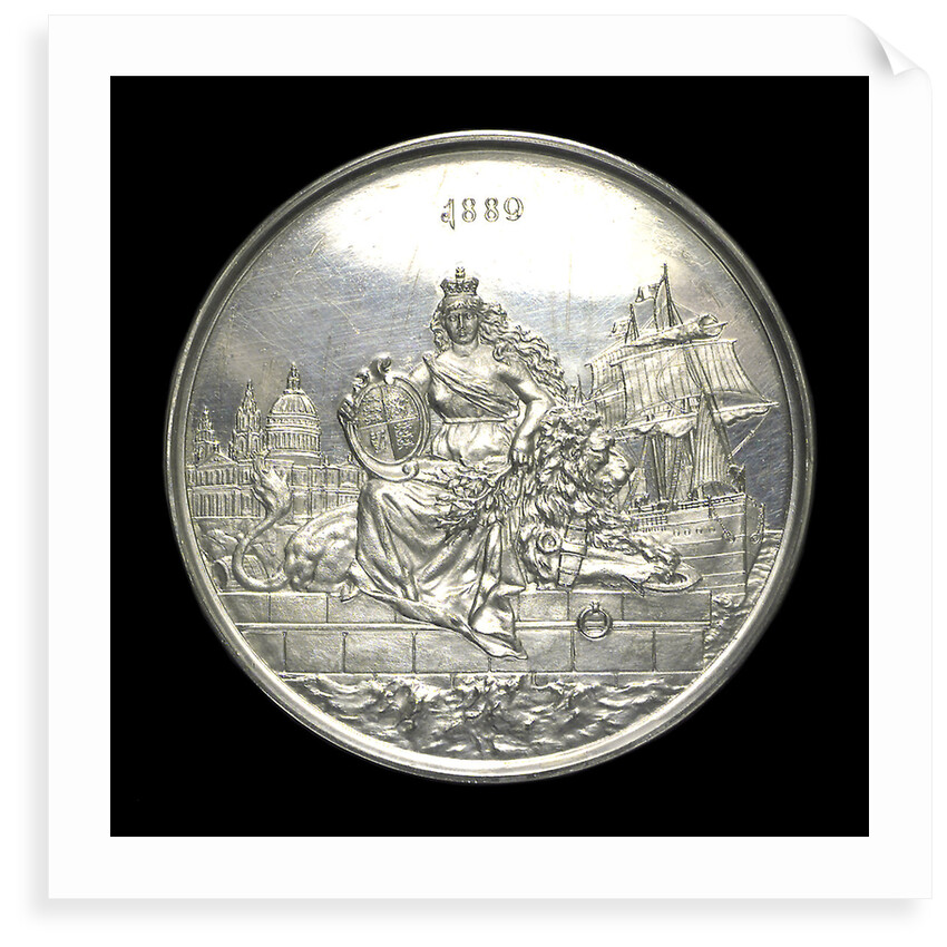 Medal commemorating the naval review at Spithead, 1889; reverse by L.C. Lauer