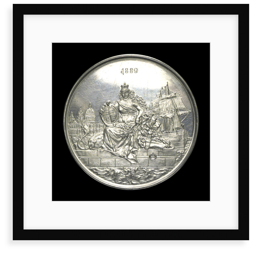 Medal commemorating the naval review at Spithead, 1889; reverse by L.C. Lauer