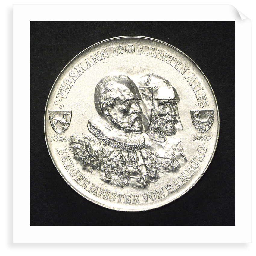 Medal commemorating the Union of Hamburg and the Castle of Ritzeb by J. Langa