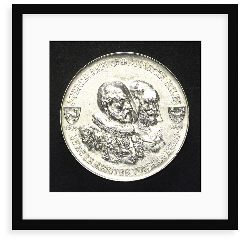 Medal commemorating the Union of Hamburg and the Castle of Ritzeb by J. Langa