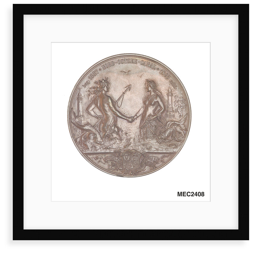 Medal commemorating the opening of the Kiel Canal, 1895 by E. Herter