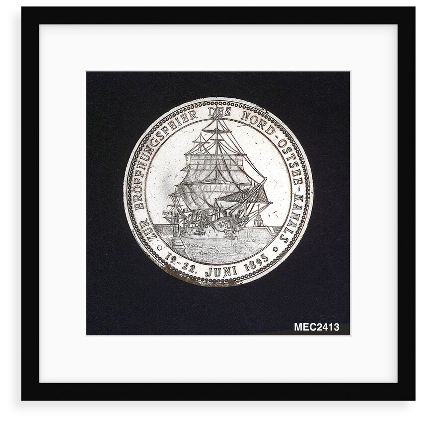 Medal commemorating the opening of the Kiel Canal, 1895; obverse by Lauer Bros.