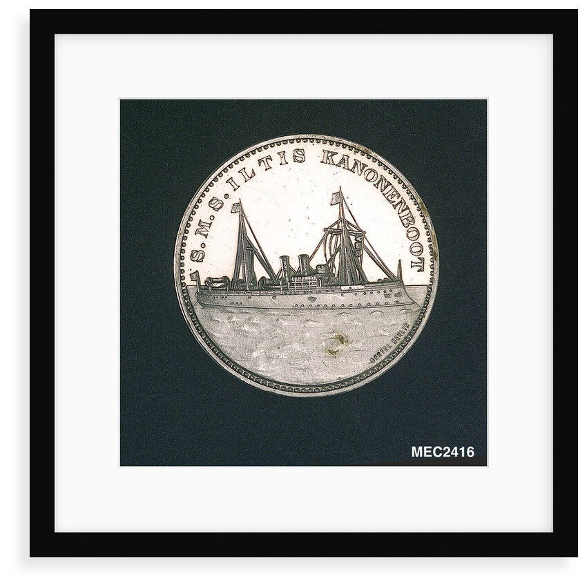 Medal commemorating the gunboat 'Iltis' and the bombardment of the Taku forts, 1900; obverse by O. Oertel