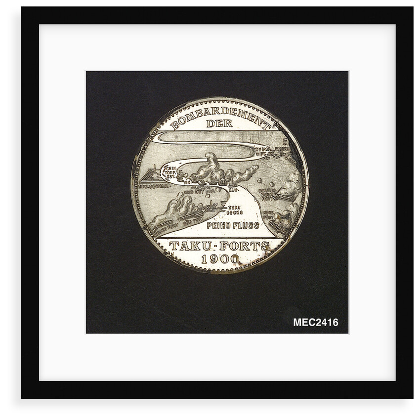 Medal commemorating the gunboat 'Iltis' and the bombardment of the Taku forts, 1900; reverse by O. Oertel
