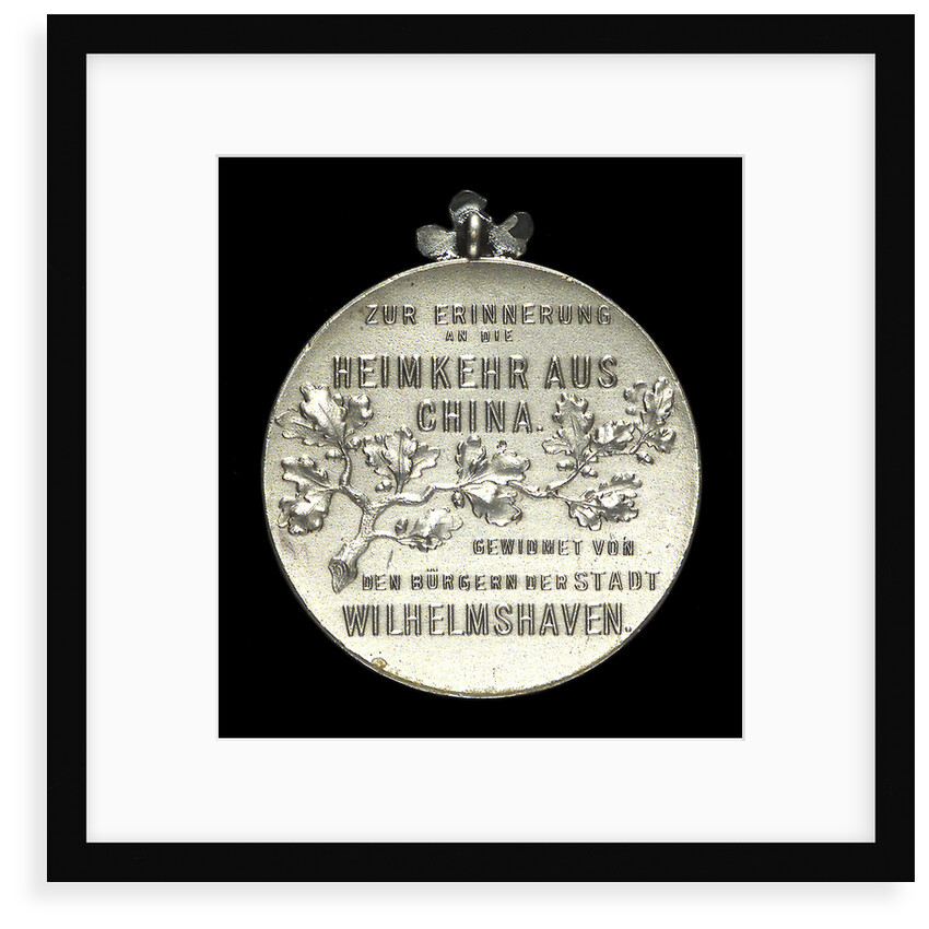 Medal commemorating the return of Count Waldersee from China, 1901; reverse by unknown