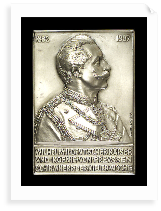 Medal commemorating Emperor William II Protector of the Kiel Regatta week 1882-1907; obverse by W. Haverkamp