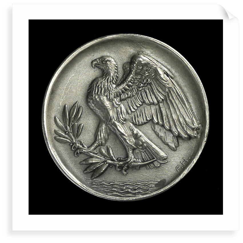 Medal commemorating the destruction of the English armoured cruisers 'Aboukir', 'Hogue' and 'Cressy' by 'U9', 1914; obverse by F. H.