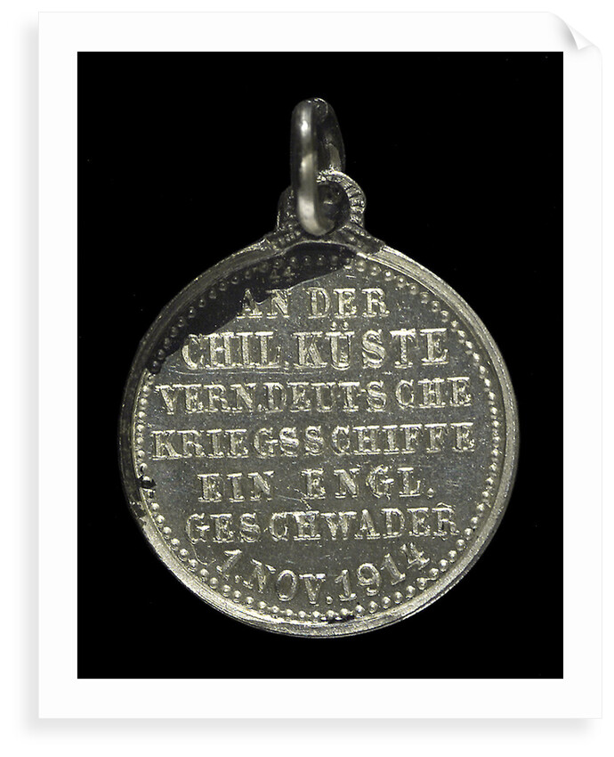 Medal commemorating the destruction of the English armoured cruisers 'Aboukir', 'Hogue' and 'Cressy' by 'U9', 1914; obverse by F. H.