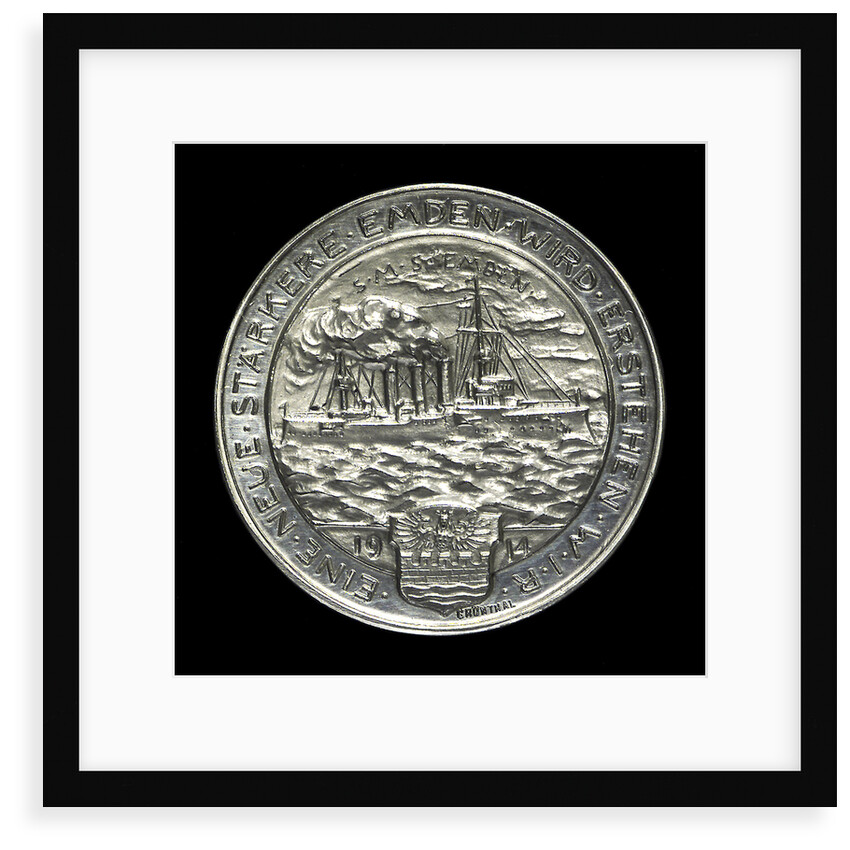 Medal commemorating Captain Karl von Müller (1873-1923) and the cruiser 'Emden' by H. Ziegler
