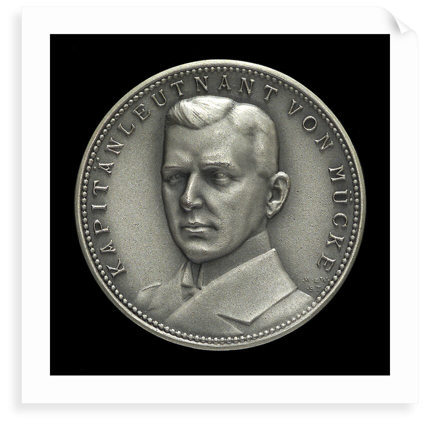 Medal commemorating Captain-Lieutenant Helmuth von Mücke (1881-1957) and the cruiser 'Emden' by M. & W.