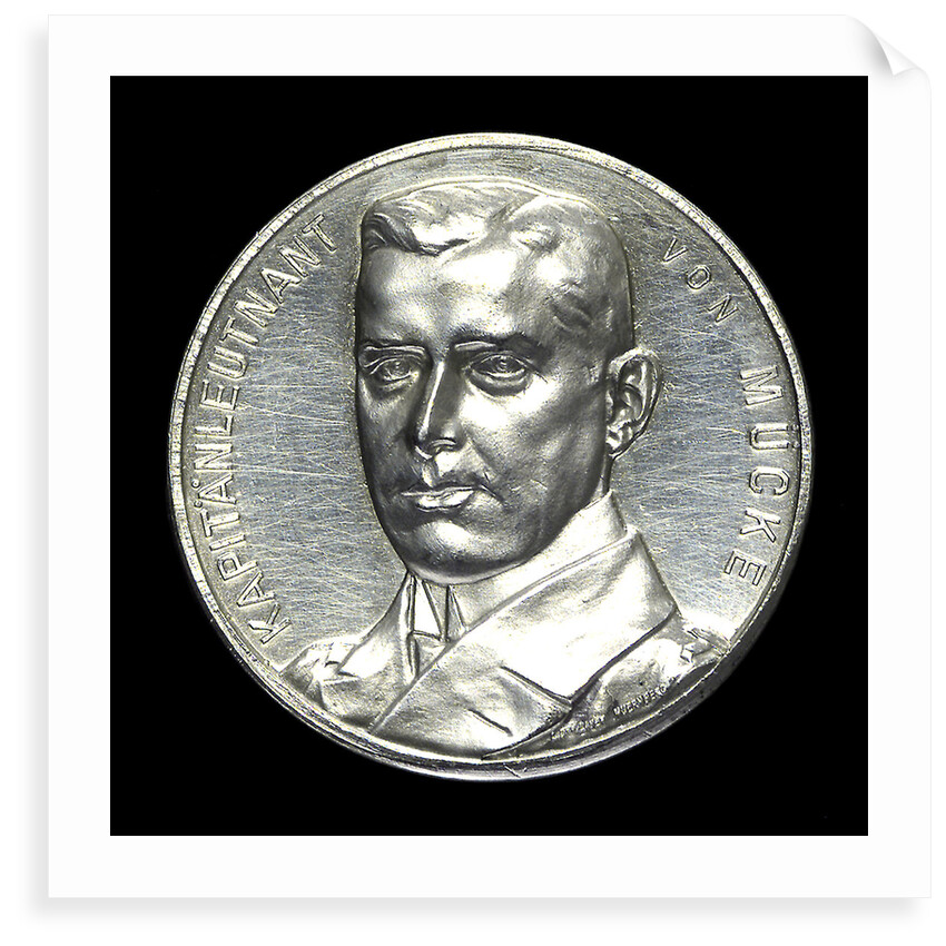Medal commemorating Captain-Lieutenant Helmuth von Mücke (1881-1957) and the cruiser 'Emden' by L.C. Lauer