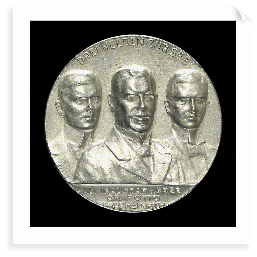 Medal commemorating Count von Spee Count Otto and Count Henry von Spee and the Battle of the Falkland Islands, 1914; obverse by F. Eue