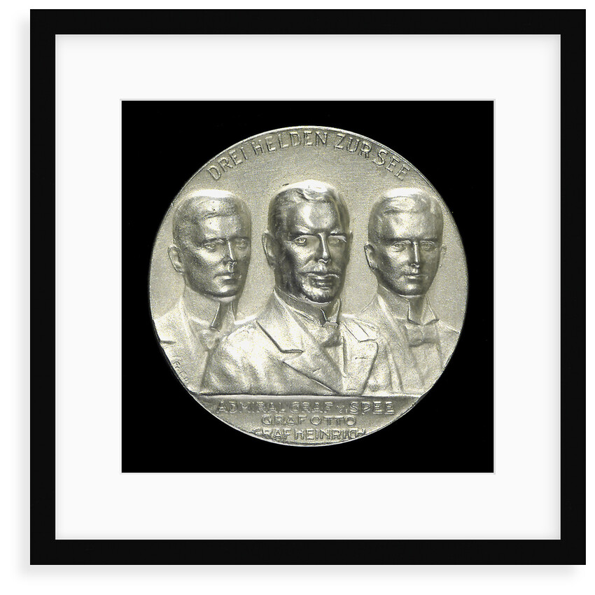 Medal commemorating Count von Spee Count Otto and Count Henry von Spee and the Battle of the Falkland Islands, 1914; obverse by F. Eue