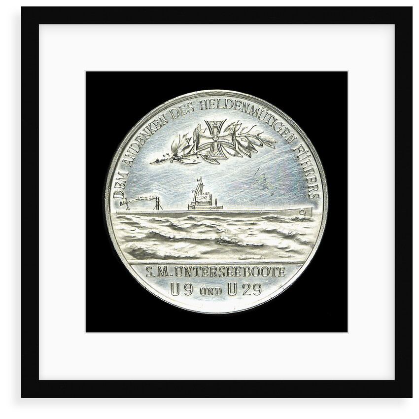 Commemorative medal depicting Captain-Lieutenant Otto von Weddigen (1882-1915) Commander of 'U9' and 'U29'; reverse by L.C. Lauer