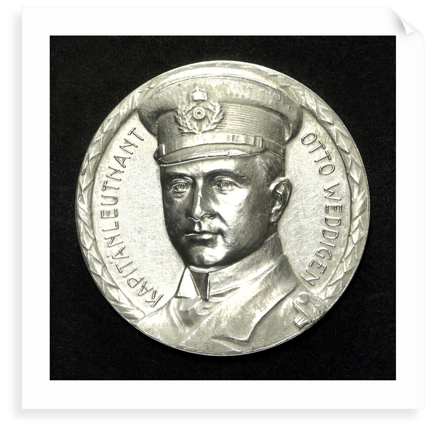 Medal commemorating Captain-Lieutenant Otto von Weddigen (1882-1915) Commander of 'U9' and 'U29'; obverse by F. Eue