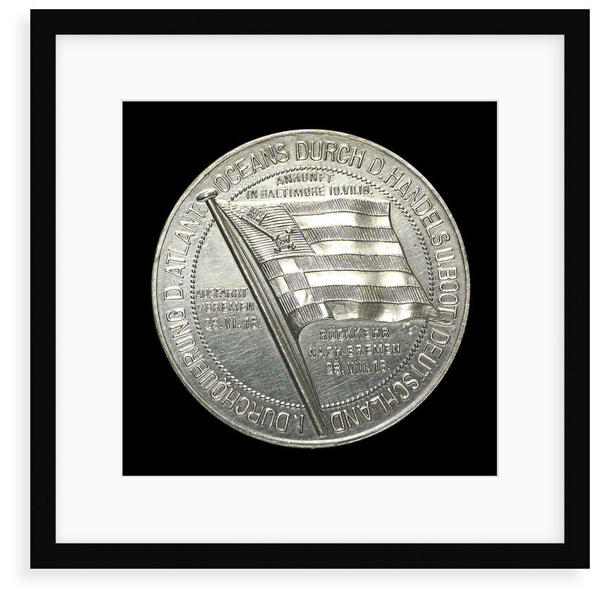 Medal commemorating Captain Paul König and the submarine 'Deutschland' by August Hummel
