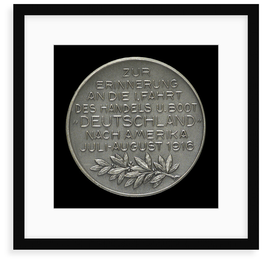 Medal commemorating Captain Paul König and the submarine 'Deutschland' by M. & W.