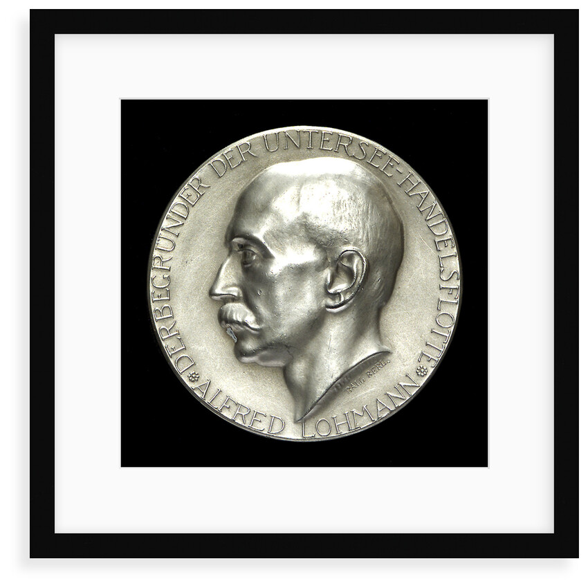 Medal commemorating Alfred Lohmann, founder of the submarine merchant fleet; obverse by Hugo Kaufmann