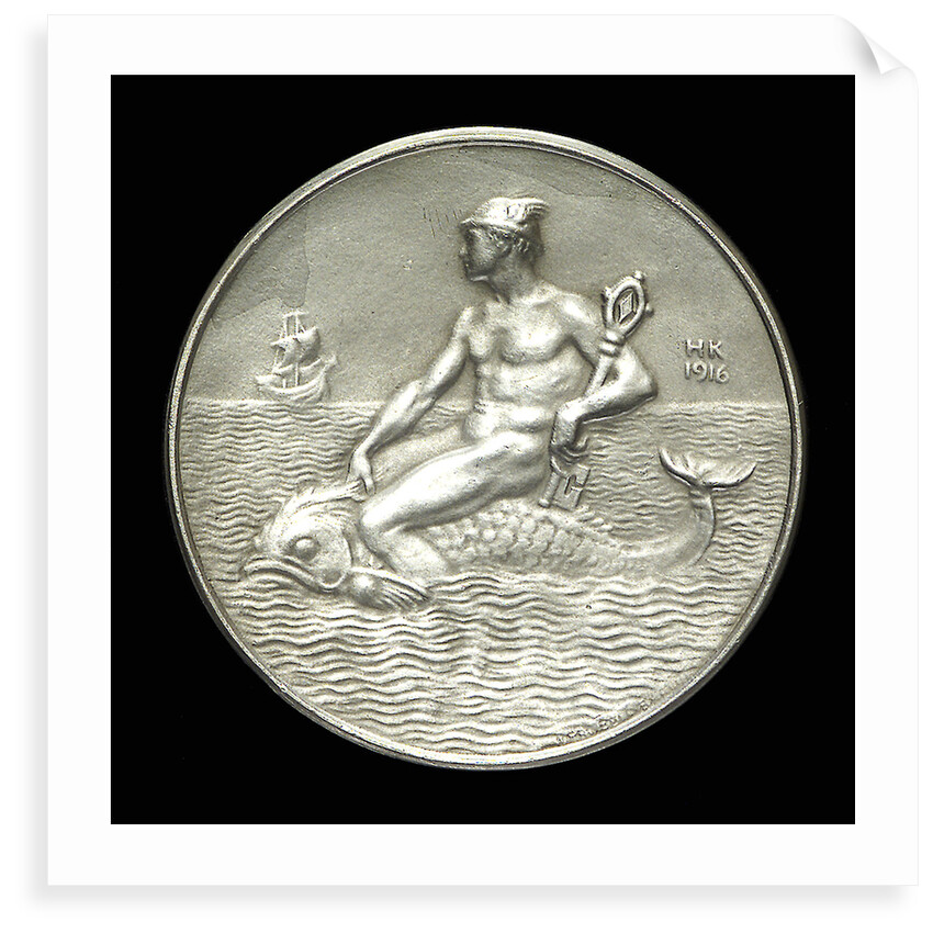 Medal commemorating Alfred Lohmann, founder of the submarine merchant fleet; reverse by Hugo Kaufmann