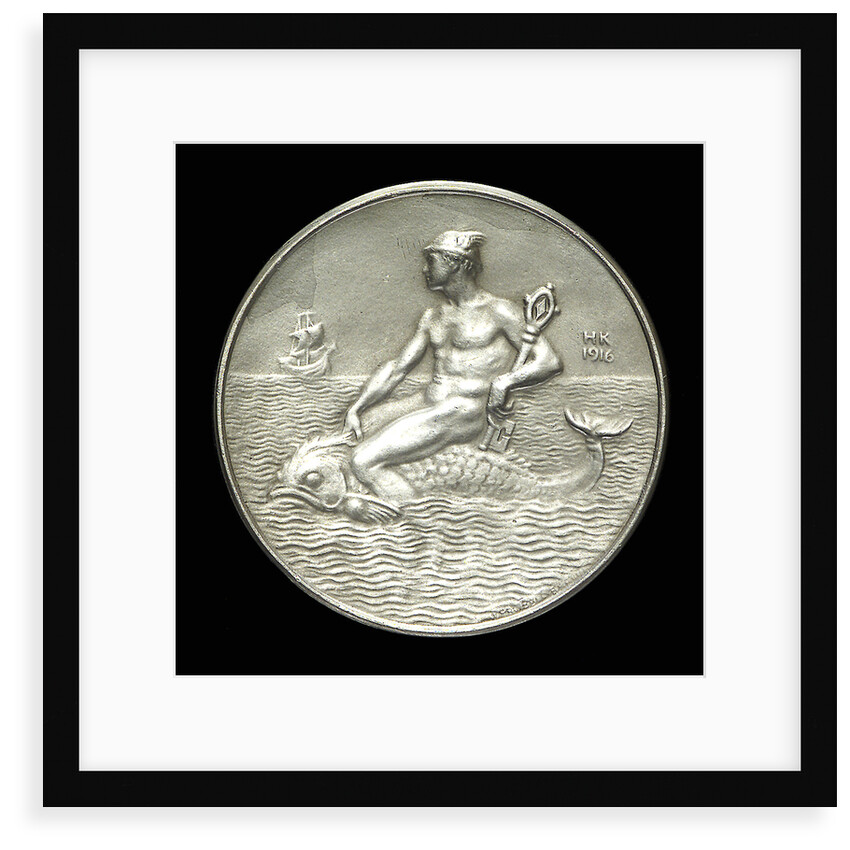 Medal commemorating Alfred Lohmann, founder of the submarine merchant fleet; reverse by Hugo Kaufmann