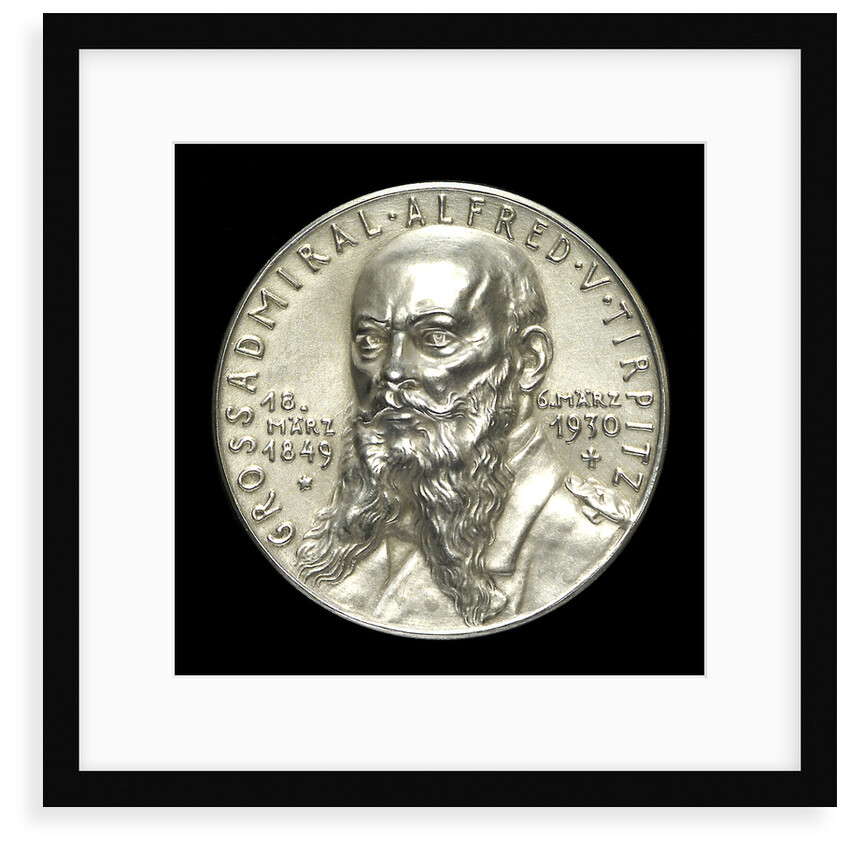 Medal commemorating Grossadmiral Alfred von Tirpitz (1849-1930); obverse by Karl Goetz