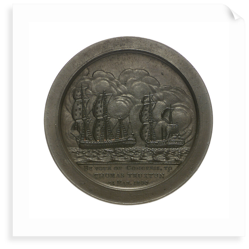 Medal commemorating Commodore Thomas Truxton (1755-1822 ) and the action between USS 'Constellation' and 'La Vengeance', 1800; reverse by unknown