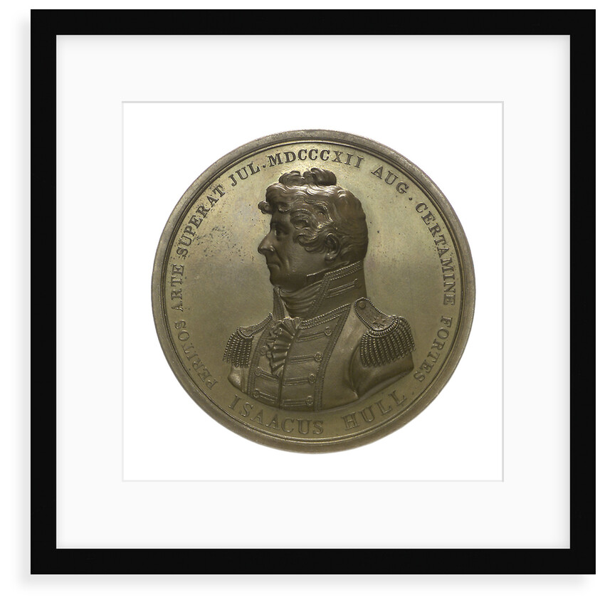 Medal commemorating Captain Isaac Hull (1773-1843) and the action between USS 'Constitution' and HMS 'Guerriere', 1812; obverse by M. Furst
