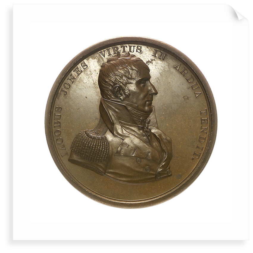 Medal commemorating Captain Jacob Jones and the action between USS 'Wasp' and HMS 'Frolic', 1812; obverse by Moritz Furst