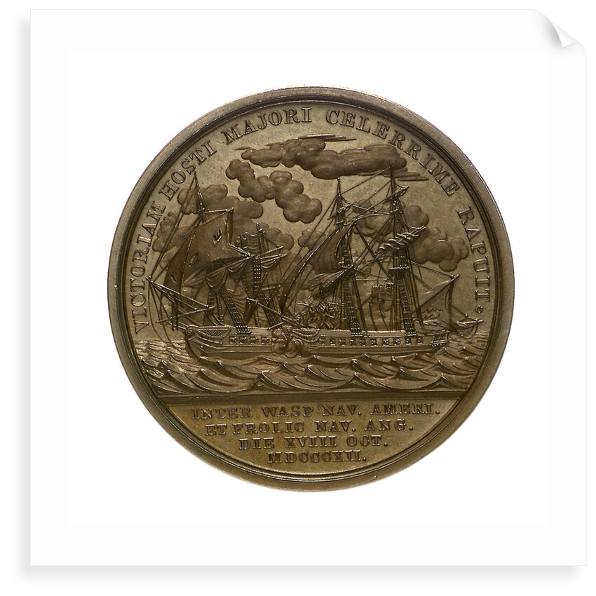 Medal commemorating Captain Jacob Jones and the action between USS 'Wasp' and HMS 'Frolic', 1812; reverse by Moritz Furst