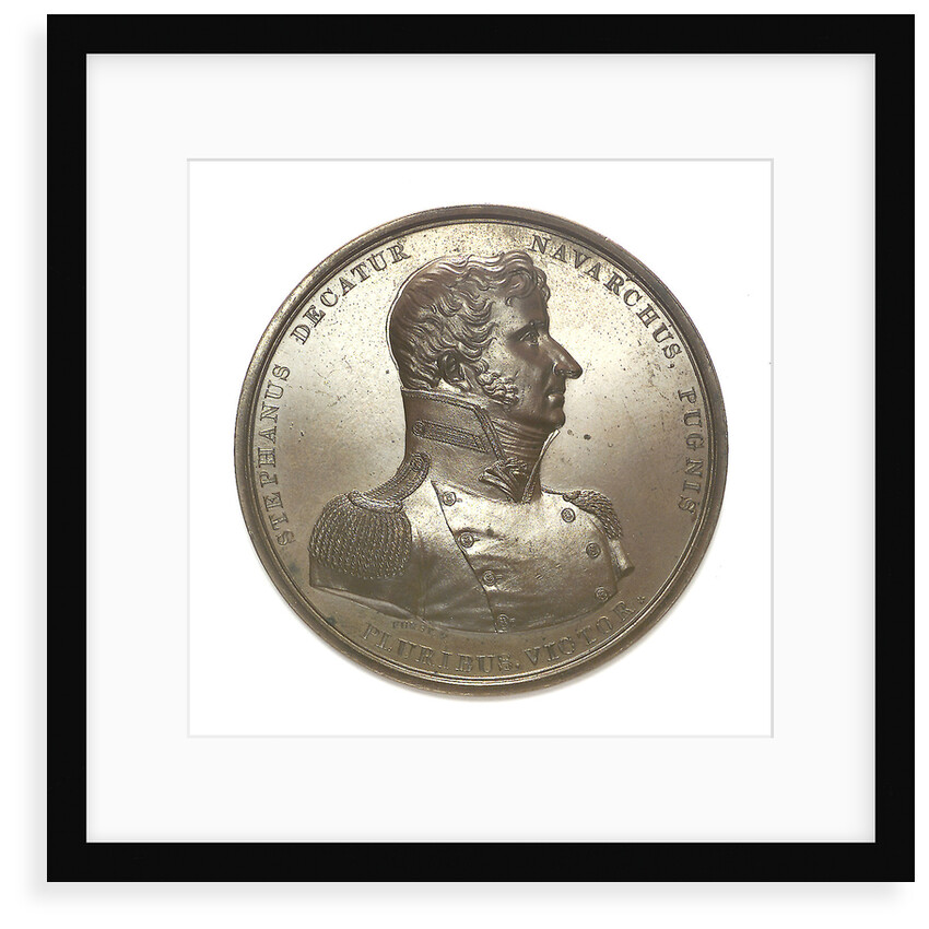 Medal commemorating Captain Stephen Decatur (1779-1820) and the action between USS 'United States' and HMS 'Macedonian', 1812; obverse by Moritz Furst