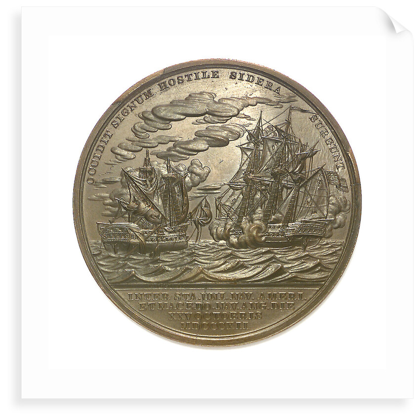 Medal commemorating Captain Stephen Decatur (1779-1820) and the action between USS 'United States' and HMS 'Macedonian', 1812; reverse by Moritz Furst