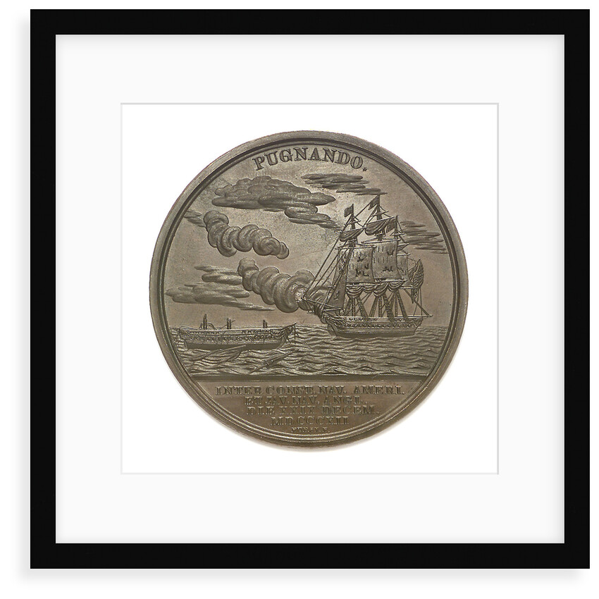 Medal commemorating Commodore William Bainbridge (1774-1833) and the action between USS 'Constitution' and HMS 'Java', 1812; reverse by Moritz Furst