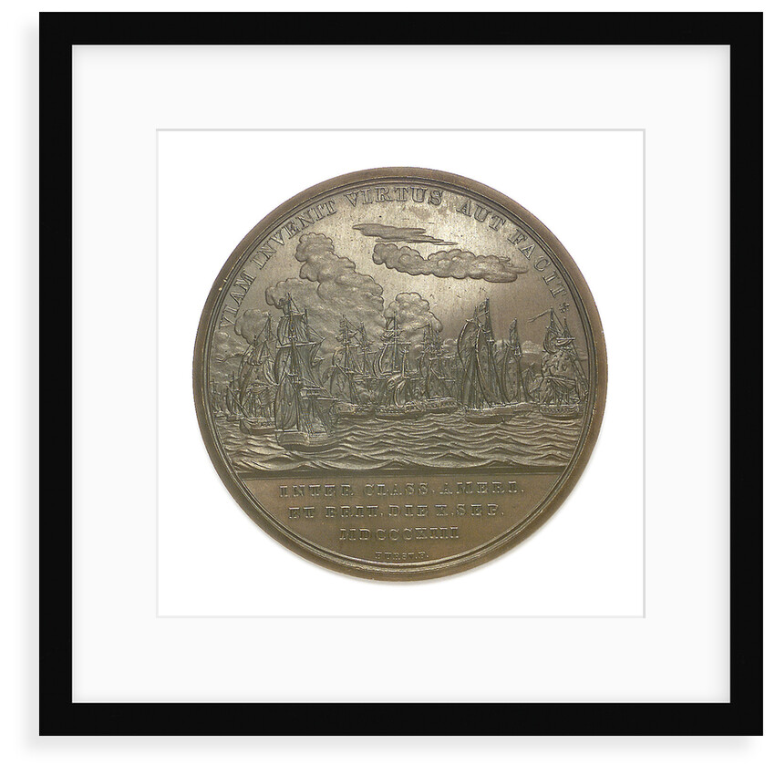 Medal commemorating Commodore Oliver Perry (1785-1819) and the battle of Lake Erie, 1813; reverse by Moritz Furst