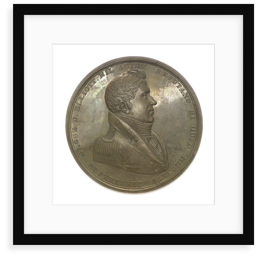 Medal commemorating Commander Jesse Elliott and the battle of Lake Erie, 1813; obverse by Moritz Furst