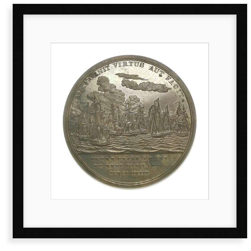 Medal commemorating Commander Jesse Elliott and the battle of Lake Erie, 1813; reverse by Moritz Furst