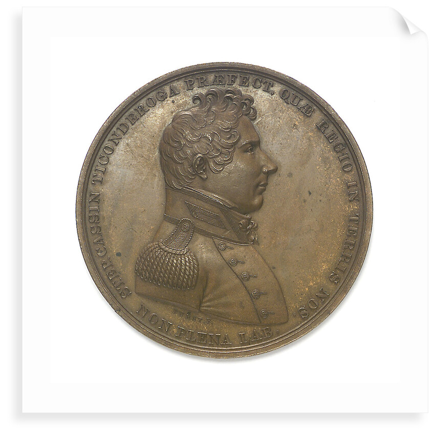 Medal commemorating Lieutenant-Commander Stephen Cassin (11783-1857) and the battle of Lake Erie, 1813; obverse by Moritz Furst