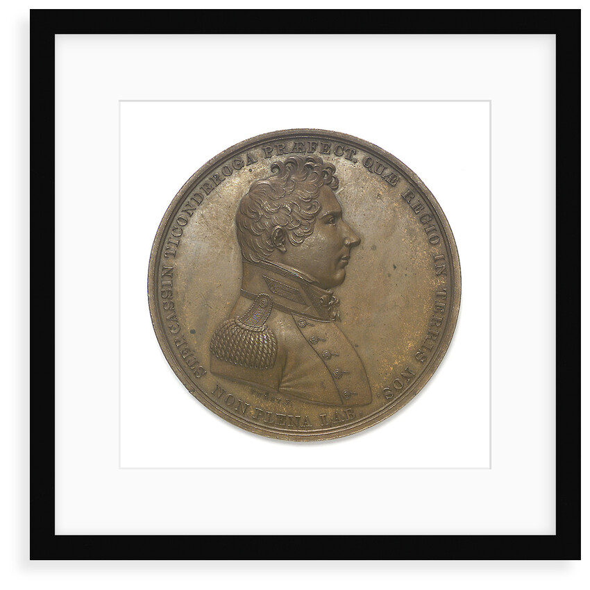 Medal commemorating Lieutenant-Commander Stephen Cassin (11783-1857) and the battle of Lake Erie, 1813; obverse by Moritz Furst